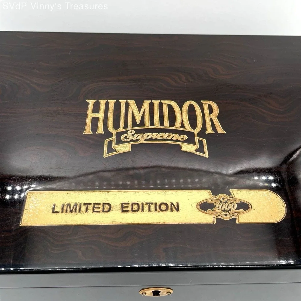 Humidor Supreme Limited Edition 2000 Cigar Humidor Wood Gloss Black With Key